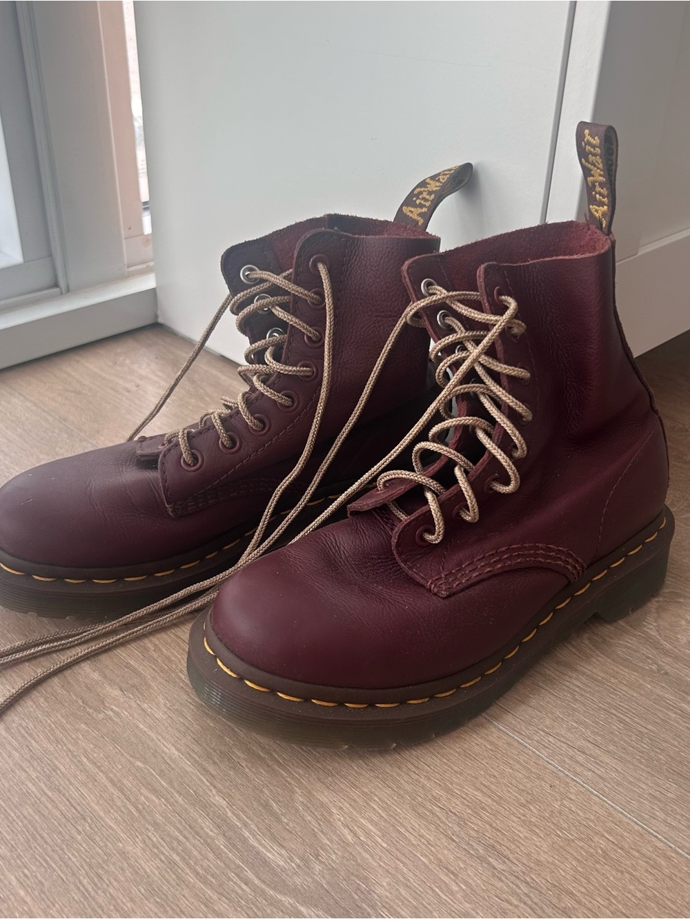 Dr. Martens Women's Burgundy 1460 Pascal Lace-Up Boots